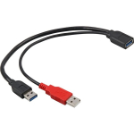 Delock, USB-A M/AF, 30 cm