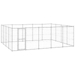 Lauko voljeras &scaron;unims, galvanizuotas plienas, 24,2m&sup2;