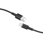 USB , USB-C laidas 3A 1.2m, juodas