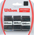 Teniso raketės apvija Wilson Pro Soft Absorbent Overgrip, juoda, 3 vnt