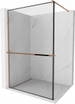 Walk-in du&scaron;o sienelė Mexen Kioto+ su lentynėle, rose gold/black frame, 70,80,90,100,110,120,130,140x200 cm