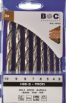 Grąžtų medžiui rinkinys HP 80 (3 / 4 / 5 / 6 / 7 /8 / 9 / 10 mm (8 vnt.) BOHRCRAFT