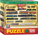 Dėlionė Eurographics, 6100-0090, Trains, 100 d.