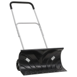 vidaXL Sniego kastuvas su prailginama rankena, juodas, 66cm, plienas