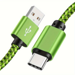 60W USB į Type-C greito įkrovimo laidas 1m/3m, Žalias