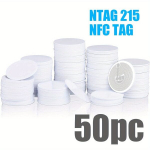 10/30/50vnt NFC Žymos NTAG215 Baltos Kortelės, 50 vnt