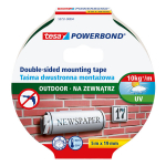 Dvipusio lipnumo juosta tesa Outdoor, 5mx19mm