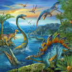 Ravensburger Puzzle 3x49vnt dinozaurai 093175