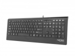 Natec Mulitmedia Keyboard BARRACUDA Slim USB, US layout, Black