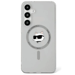 Karl Lagerfeld juodas dėklas su Choupette dizainu, MagSafe, Samsung S25
