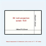 Patvari, Ne&scaron;iojama, Lengvai Valoma Projektoriaus Ekrano Užsklanda , 213,36 cm 16:9