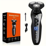 Barzdaskutė Elektrinis skustuvas 4D Shaver, juodas,  Juoda
