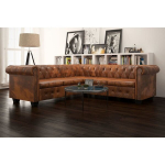 Kampinė penkiavietė sofa, rudos spalvos, Ruda