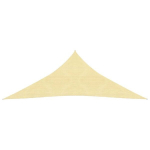 Tentas, HDPE, trikampis vidaXL, 3,6x3,6x3,6 m, smėlio spalvos, Kreminė spalva