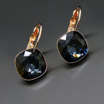 Auskarai moterims DiamondSky &bdquo;Glare IV (Graphite)&ldquo; su Swarovski kristalais
