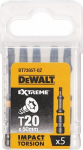 Smūginių sukimo antgalių rinkinys Dewalt Torsion (DT7395T-QZ), 5 vnt.