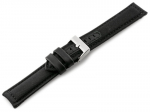 Natūralios odos laikrodžio juosta W34 PREMIUM juoda/juoda 24mm