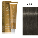 Profesionalūs plaukų dažai Schwarzkopf Professional IGORA Royal Absolutes, 7-10 Blond Medium Ash Natural, 60 ml