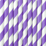 Popieriniai &scaron;iaudeliai, violetiniai balti, 19,5 cm, 1 pak/10 vnt