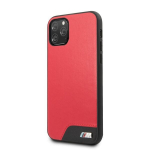 BMW Apple iPhone 11 Pro kietas dėklas, lygus PU odos, raudonas