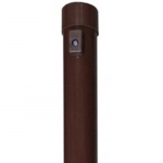 Apvalus tvoros stulpas, 38 x 2000 mm, rudas