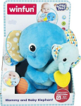 Pliu&scaron;inių drambliukų rinkinys Smily Play 1/6 Baby and Mommy
