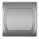 "Karlik" logotipas sidabrinės spalvos metalo spalvos - vieno poliaus jungiklis - 7LWP-1