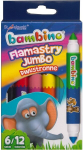 Dvipusiai flomasteriai Bambino, 6 spalvos
