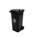 Lauko konteineris 120 l, juodas
