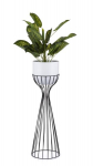 Modernus gėlių stovas Loft, juodas/baltas, 68 cm