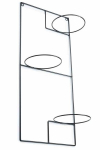 Pakabinamas metalinis gėlių vazonų laikiklis trims vazonams Loft, 71 cm, juodas