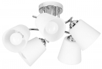 Sustabdymas - ACTIVEJET - AJE-EMILY 5P - 5xE27 40W - baltas sklaidantis stiklas - chromuotas apdaila