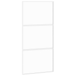 Stumdomos durys baltos 102,5x205cm stiklas ir aliuminis 155206