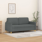 Dvivietė sofa, tamsiai pilkos spalvos, 140cm, audinys