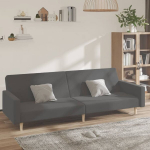 Dvivietė sofa-lova, &scaron;viesiai pilkos spalvos, audinys