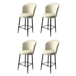 Baro kėdės rinkinys (4 vienetai) Alte - Cream, Black