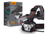 Įkraunamas LED priekinis žibintas 20W IP65 - &scaron;altai balta (6500K) - 1400Lm