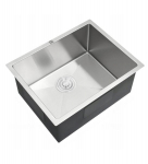 Vieno dubens virtuvės kriauklė Inox 49x44 su įdėklu + sifonas