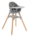 Maitinimo kėdutė KikkaBoo 2in1 Woody, Grey 2024
