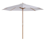 Medinis sodo skėtis 300 cm - kreminis