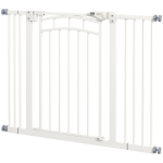Laiptų apsauginė grotelė &Scaron;unų apsauginė grotelė, automatinis uždarymas, valdymas viena ranka, 100 cm x 4 cm x 76 cm, balta