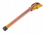 Garažo vartų atrama FI 25mm 30cm cinkuota, Garažo vartų atrama FI 25mm 30cm cinkuota