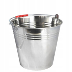 Pramoninis plieninis kibiras su rankena 12L metalinis