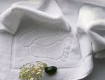 Kilimėlis kojoms 50x70 baltas vie&scaron;butis 650g 100% medvilnė