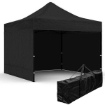 Express prekybos paviljonas 3x3 m 3 sienos juodos