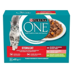 Purina One Sterilcat su jautiena, la&scaron;i&scaron;a ir kalakutiena, 12 x 85g