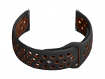 I&scaron;maniojo laikrodžio guminis dirželis - juodas/rudas - 22 mm