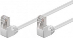 Lan Patchcord kabelis Cat 5e F/utp 90&deg; kampinis, baltas, 3m