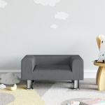 Vaiki&scaron;ka sofa, tamsiai pilkos spalvos, 50x40x26,5cm, aksomas