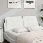 Galvūgalio pagalvėlė, baltos spalvos, 140cm, dirbtinė oda